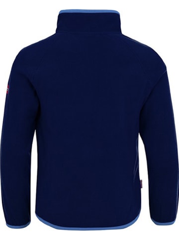 Trollkids Fleece trui "Nordland" donkerblauw/lichtblauw
