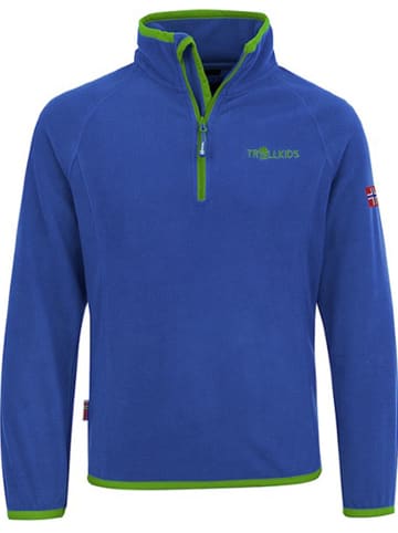 Trollkids Bluza polarowa "Nordland" w kolorze niebiesko-zielonym
