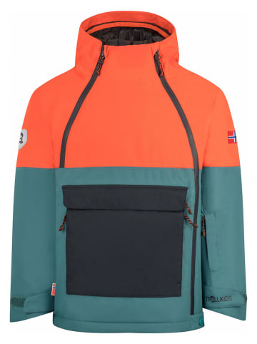 Trollkids Ski-/snowboardjas "Eikedalen" blauw/oranje
