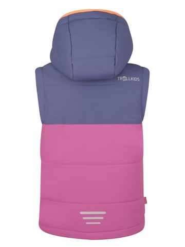 Trollkids Functionele bodywarmer "Narvik" lichtroze/paars/oranje