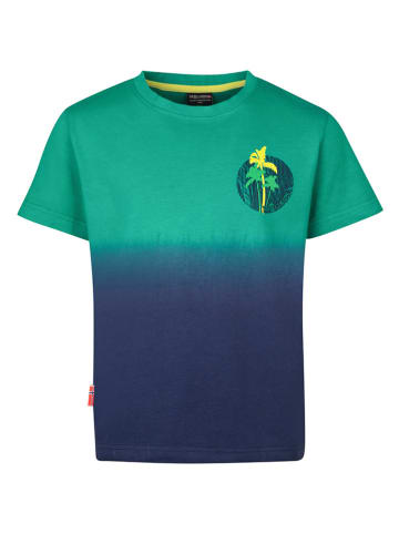 Trollkids Funktionsshirt "Yttersand" in Grün/ Dunkelblau