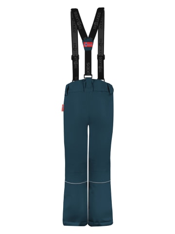 Trollkids Spodnie narciarskie "Holmenkollen" - Slim fit - w kolorze morskim
