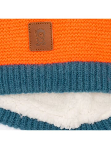 Trollkids Muts "Gryllefjord" turquoise/oranje