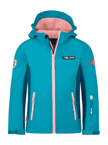 Trollkids Softshelljacke "Oslofjord" in Blau/ Rosa