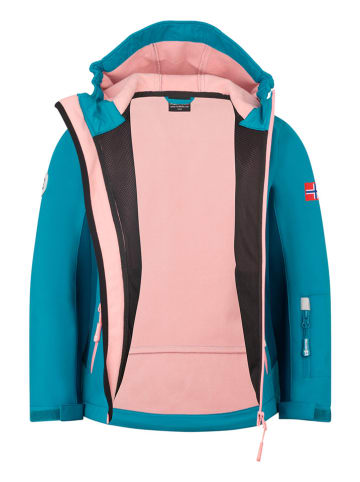 Trollkids Softshelljacke "Oslofjord" in Blau/ Rosa