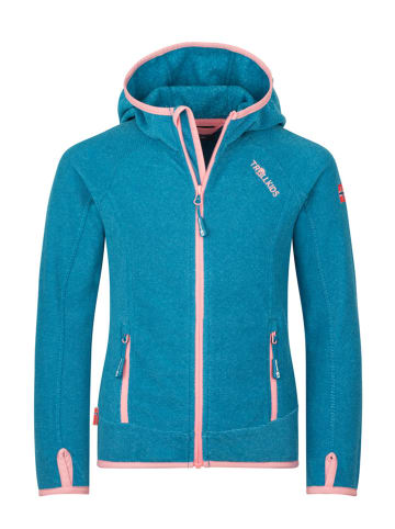 Trollkids Fleece vest "Sandefjord" blauw/lichtroze