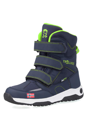 Trollkids Winterboots "Lofoten" donkerblauw/lichtgroen