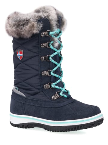 Trollkids Winterstiefel "Holmenkollen" in Dunkelblau/ Mint