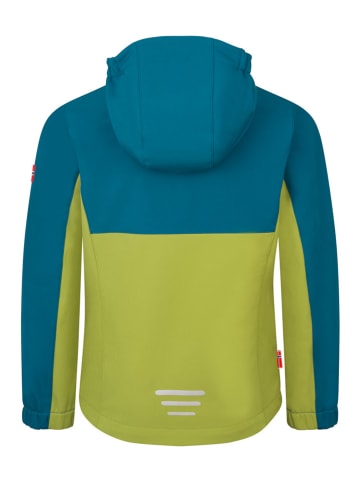 Trollkids Softshelljacke "Kristiansand" in Grün/ Blau/ Orange
