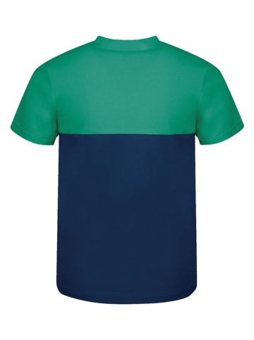 Trollkids Functioneel shirt "Bergen" groen/donkerblauw