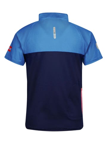 Trollkids Fietsshirt "Trondheim" blauw/donkerblauw