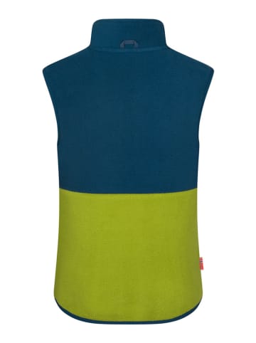 Trollkids Kamizelka polarowa "Kjerag" w kolorze niebiesko-zielonym