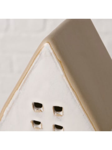 Boltze LED-Dekoaufsteller "Terrana" in Creme/ Beige - (B)9 x (H)22 x (T)9 cm
