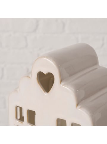 Boltze LED-Dekoaufsteller "Burgos" in Creme/ Beige - (B)11,5 x (H)21 x (T)8,5 cm