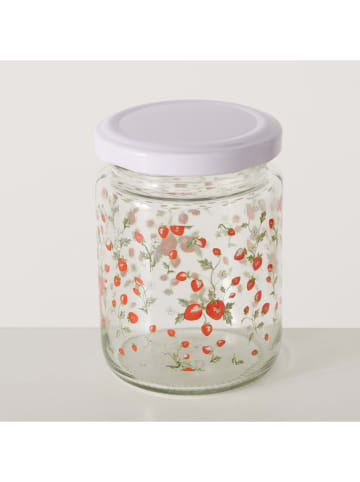 Boltze 2er-Set: Vorratsglas in Rot/ Weiß - 240 ml