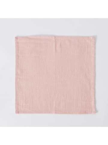 Boltze 2-delige set: servetten "Lenea" lichtroze - (L)40 x (B)40 cm