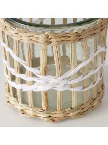 Boltze Windlicht ''Pasto'' beige - (H)10 x Ø 10 cm