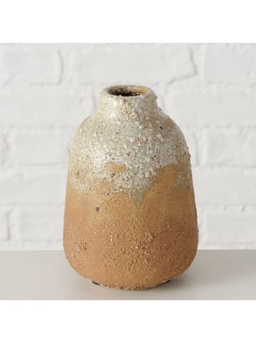 Boltze Vase ''Palona'' in Beige - (H)14 x Ø 10 cm