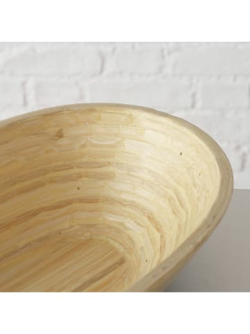 Boltze Serveerschaal "Bambo" beige/zwart - (B)40 x (H)6,5 cm