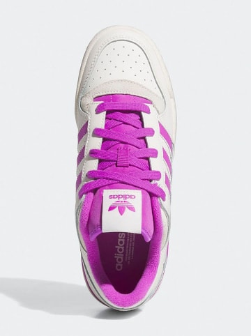 adidas Leder-Sneakers "Forum" in Weiß/ Lila