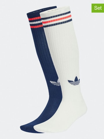 adidas 2-delige set: sportsokken blauw/wit