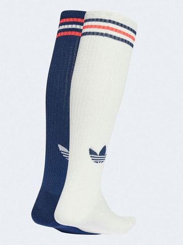 adidas 2-delige set: sportsokken blauw/wit
