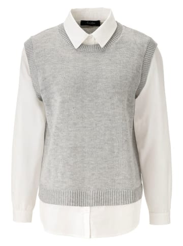 Aniston Trui grijs/wit