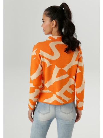 Aniston Sweter w kolorze beżowo-pomarańczowym