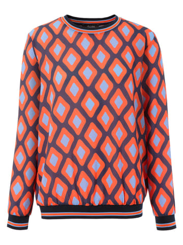 Aniston Blouse oranje/lichtblauw