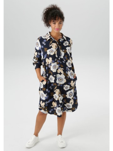 Aniston Jurk donkerblauw/meerkleurig