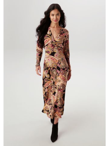 Aniston Kleid in Hellbraun/ Bunt