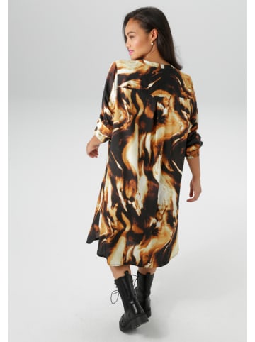 Aniston Kleid in Schwarz/ Hellbraun