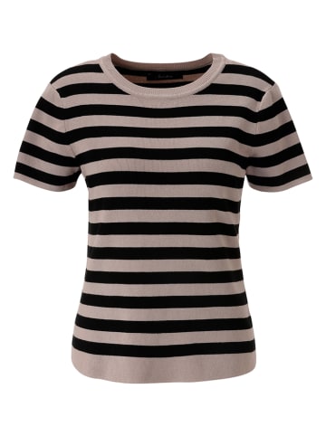 Aniston Pullover in Beige/ Schwarz