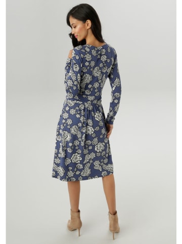 Aniston Jurk blauw/wit