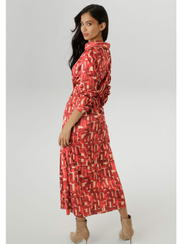 Aniston Kleid in Rot/ Creme