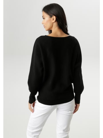 Aniston Pullover in Schwarz