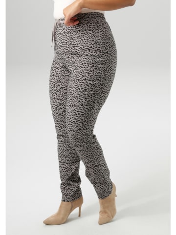 Aniston Spodnie w kolorze szaro-czarnym