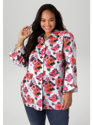 Aniston Bluzka w kolorze biało-różowym