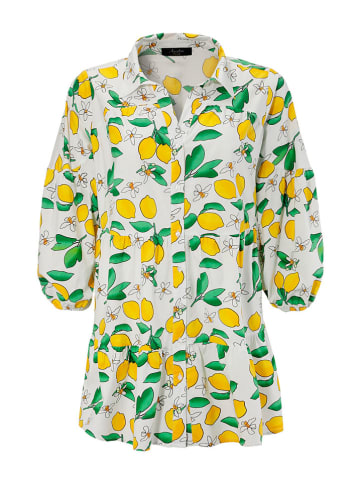 Aniston Kleid in Weiß/ Gelb