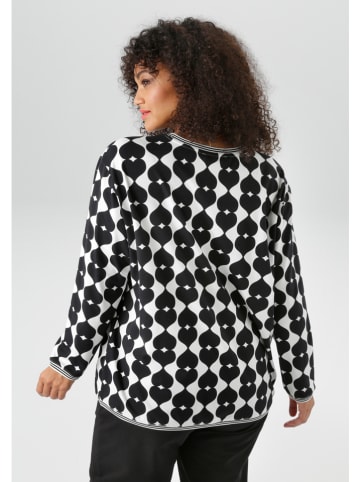 Aniston Longsleeve in Weiß/ Schwarz