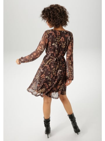 Aniston Jurk zwart/meerkleurig