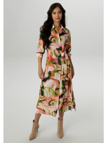 Aniston Kleid in Grün/ Rosa