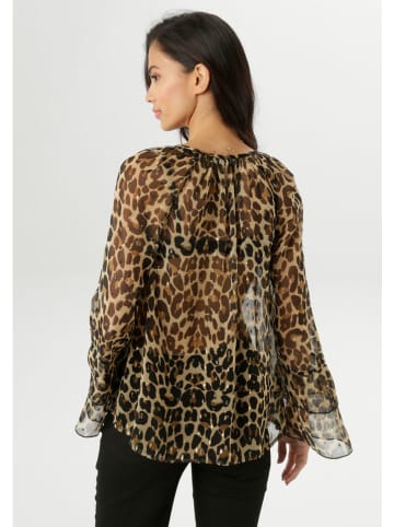 Aniston Blouse lichtbruin/zwart