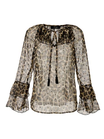 Aniston Bluse in Hellbraun/ Schwarz