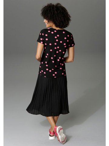 Aniston Plisseerock in Schwarz