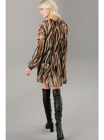 Aniston Bluse in Hellbraun/ Beige/ Schwarz