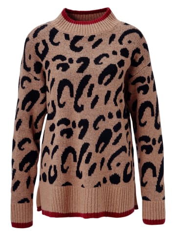 Aniston Trui lichtbruin/zwart