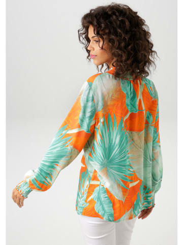 Aniston Blouse turquoise/oranje