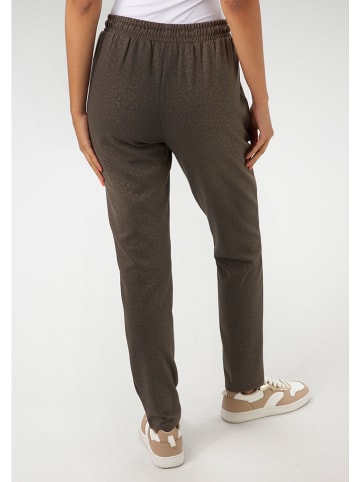 Aniston Spodnie dresowe w kolorze ciemnobrązowym