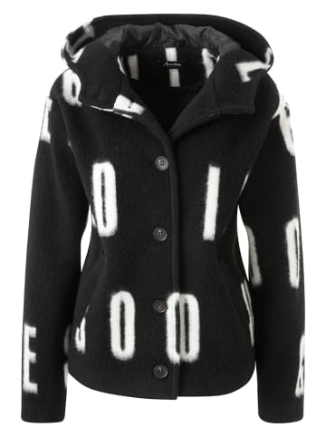 Aniston Übergangsjacke in Schwarz/ Weiß